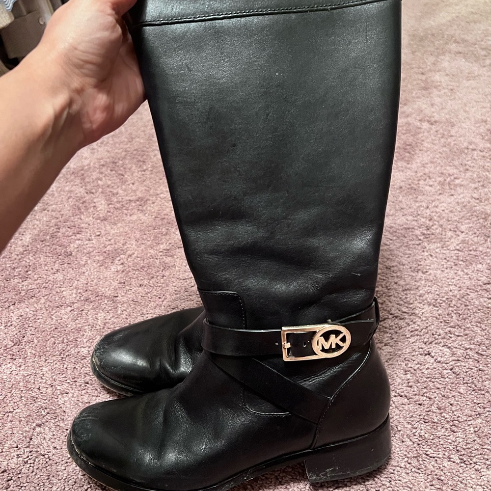 Michael Kors Black Leather Boots